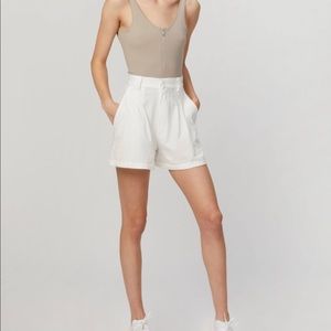 NWT paradised white linen/cotton Small shorts relaxed fit